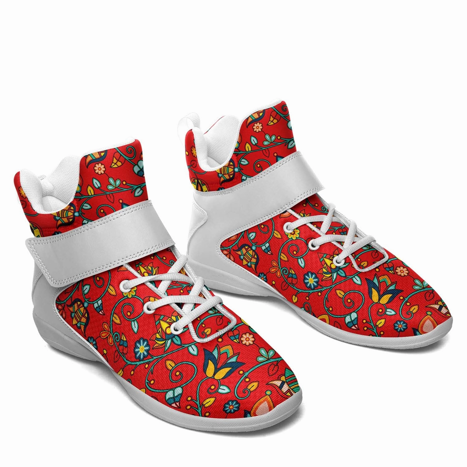 Thorny Path Red Ipottaa Basketball / Sport High Top Shoes - White Sole Best Laces For Basketball Shoes