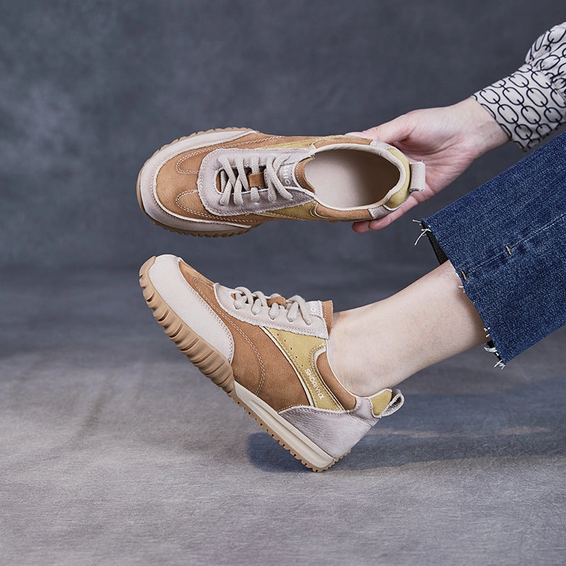 Ben Sherman Sneakers Women Fashion Color Matching Leather Casual Sneakers