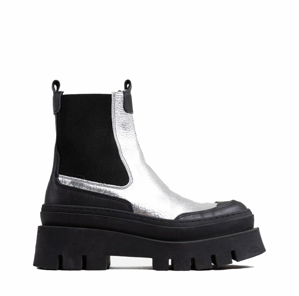 Chelsea Boots High Instep Evi Ann Silver Biker Chelsea Boots