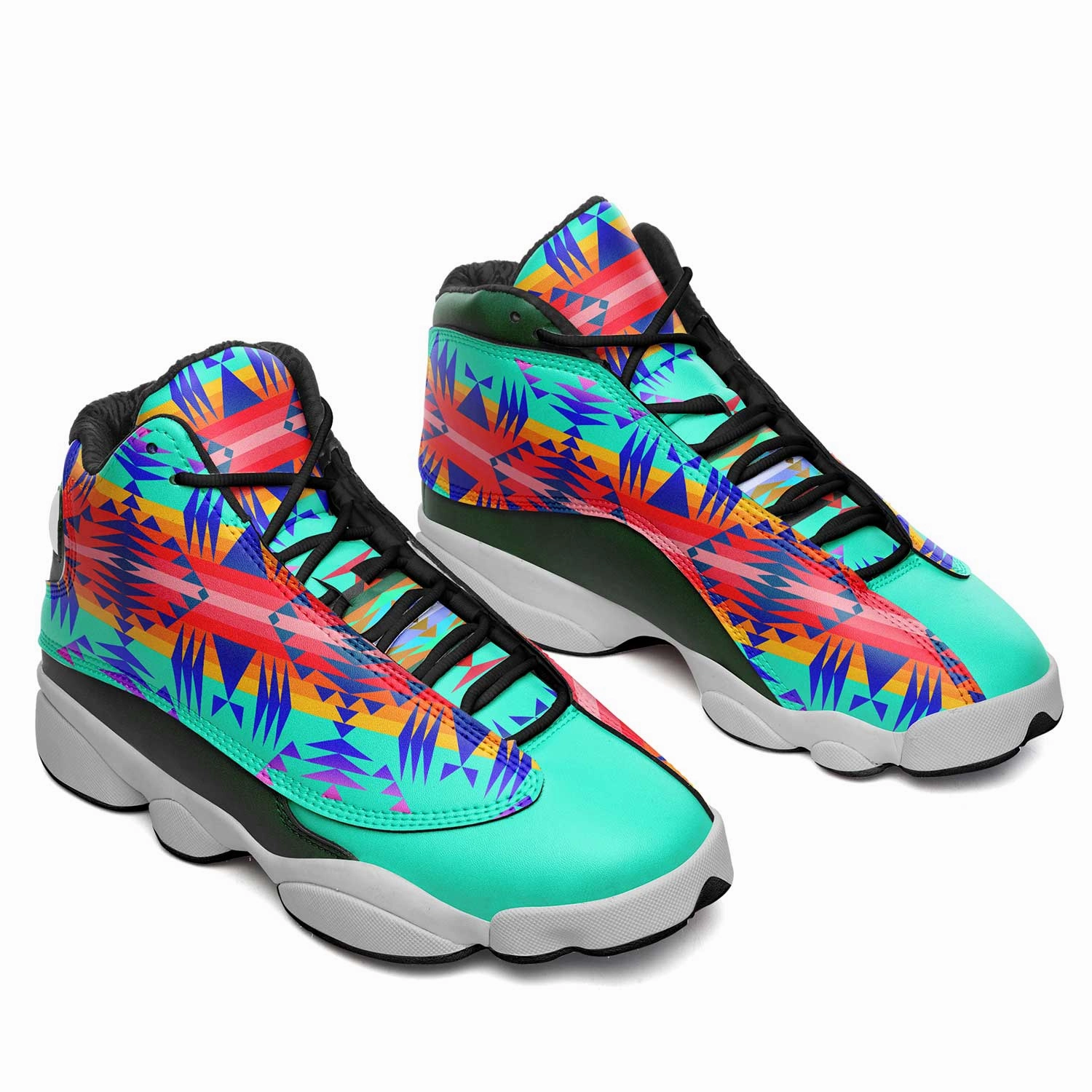 Between the Mountains Spring Isstsokini White Basketball Shoes With Color