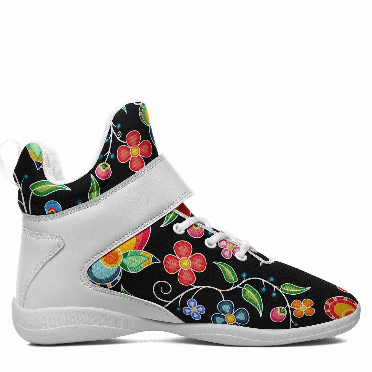 Pba Basketball Shoes Floral Bounty Black Ipottaa Basketball / Sport High Top Shoes - White Sole
