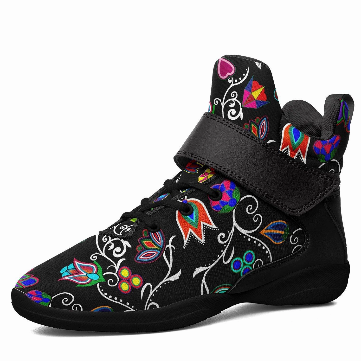 Rayguns Basketball Shoes Indigenous Paisley Black Ipottaa Basketball / Sport High Top Shoes - Black Sole