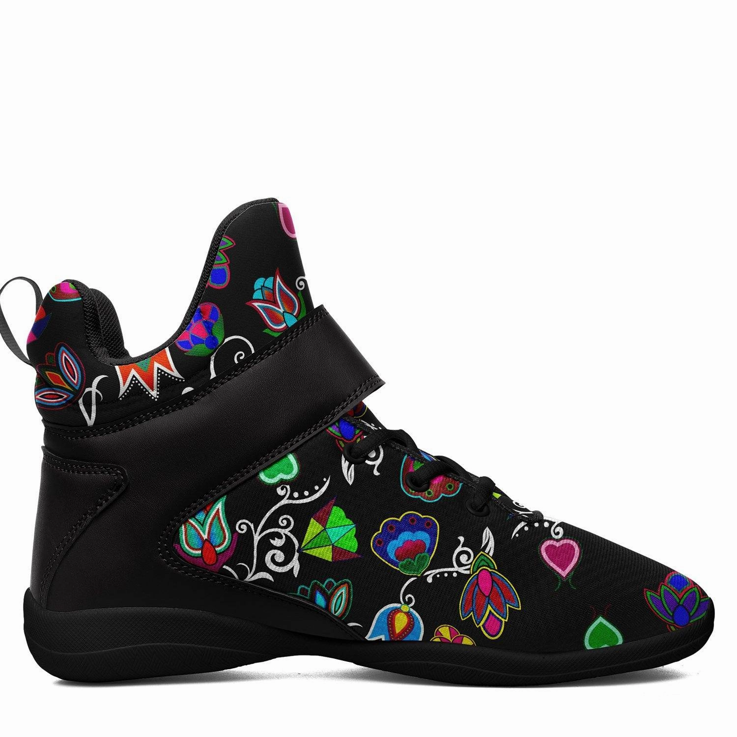 Indigenous Paisley Black Ipottaa Basketball / Sport High Top Shoes - Black Sole 9c Basketball Shoes