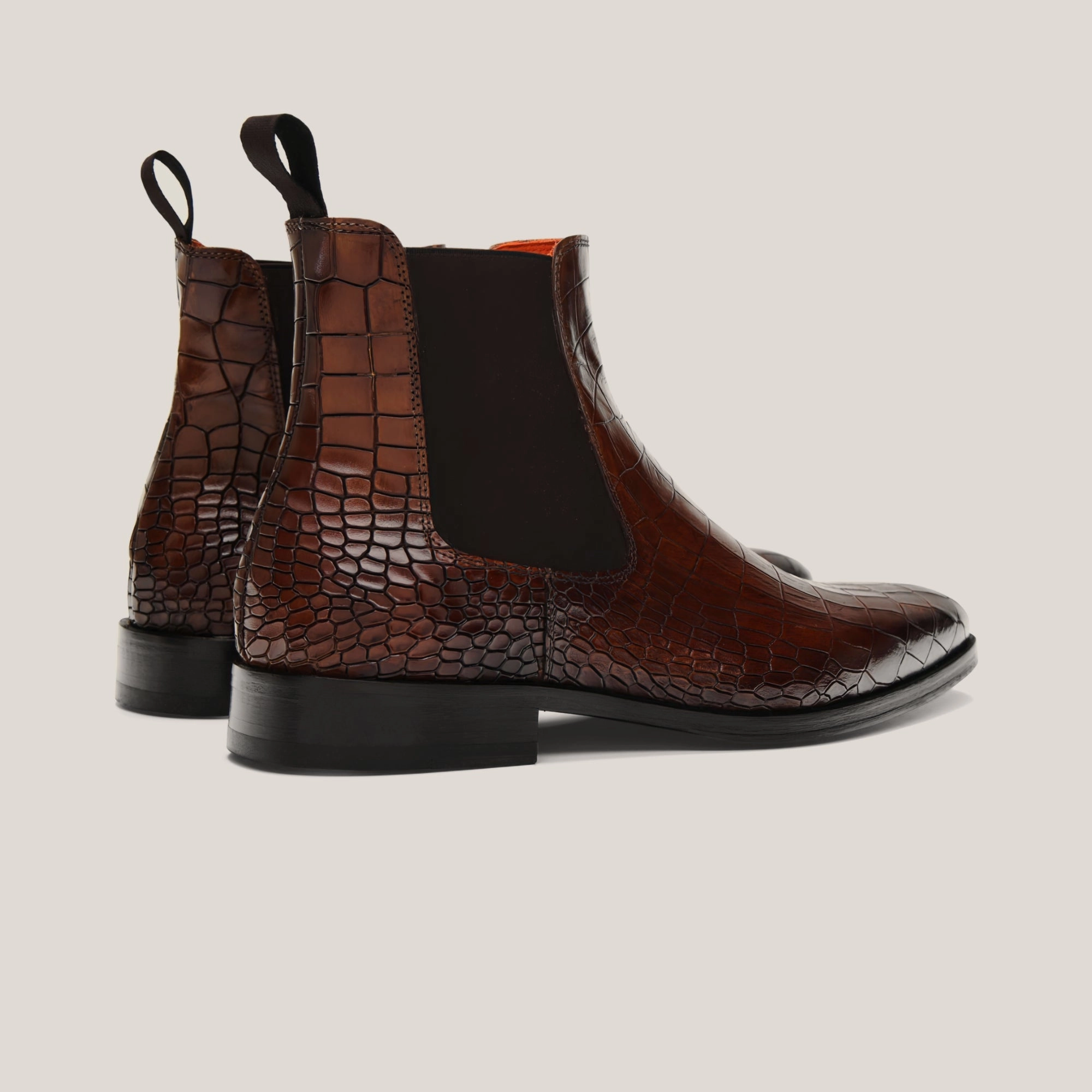Chelsea Boots Youth Bergamo - Terra d'Oro Patina Croco - Chelsea Boots