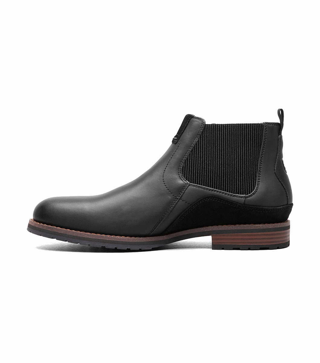 Stacy Adams Men's Oskar Plain Toe Chelsea Boot - Black Bumper Chelsea Boots