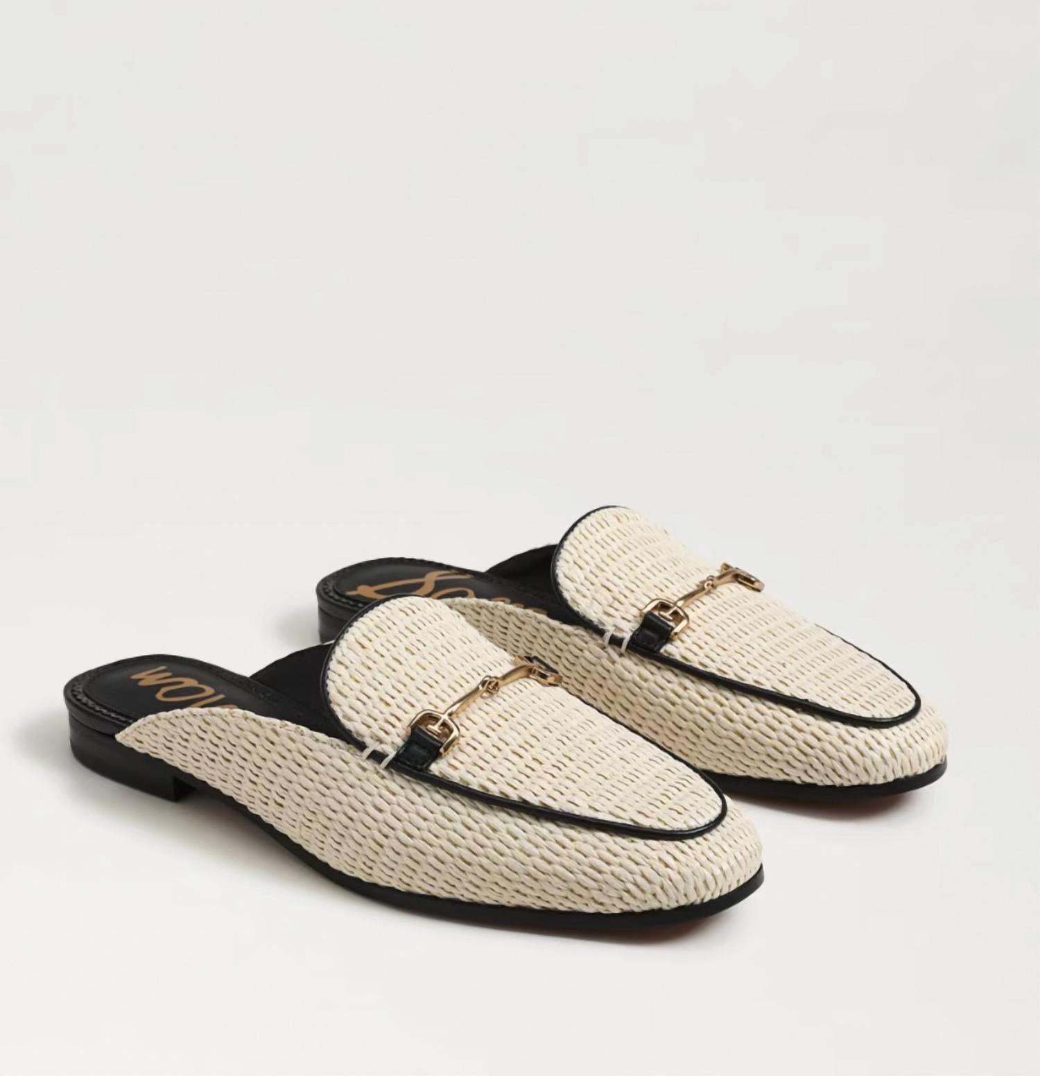 Women's Linnie Linen Raffia Mules In Beige Shoes Similar To Madewell Harper Mule