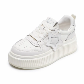 Common Project Sneakers Women Plain Embossed Leather Thick Soled Casual Sneakers