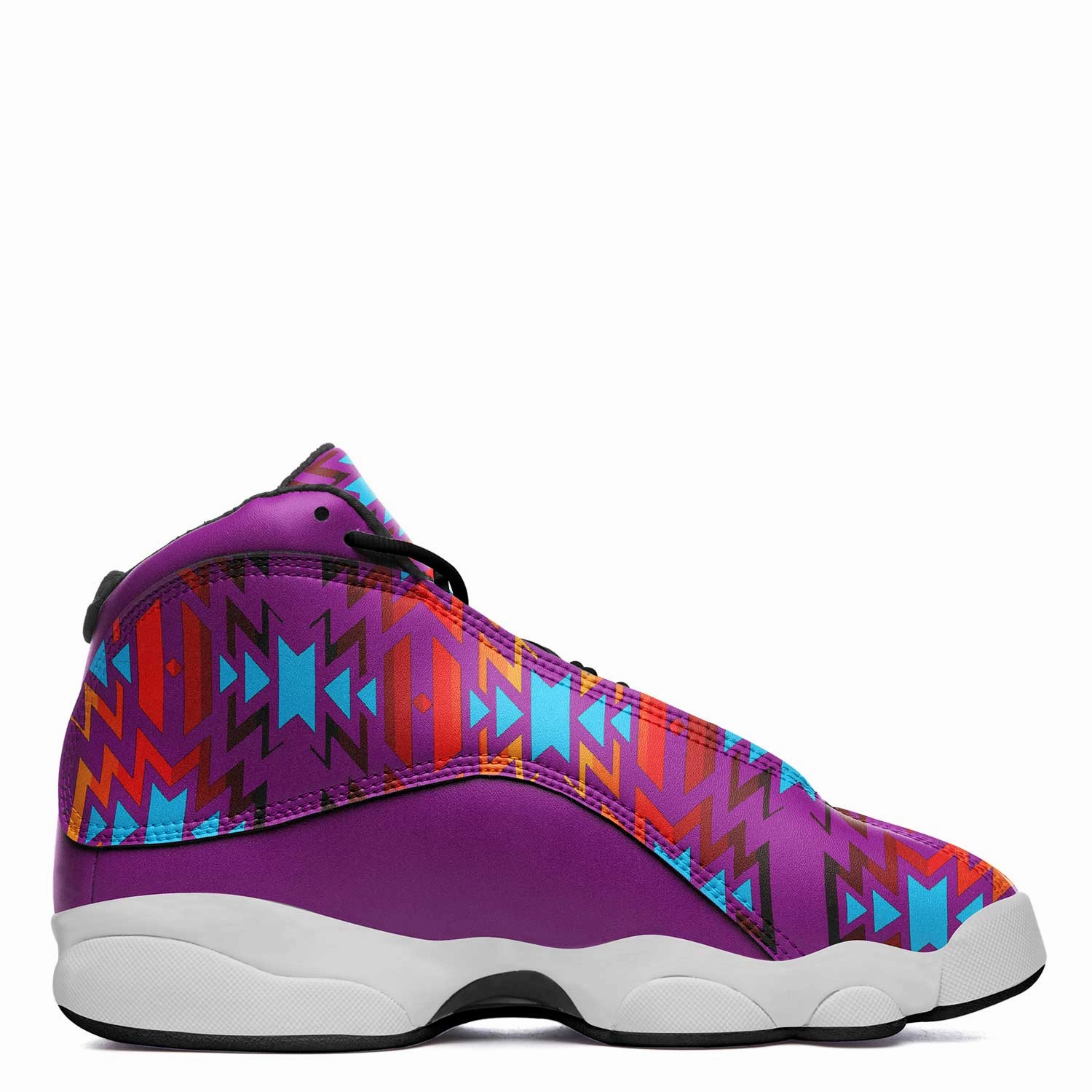 Real Basketball Shoes Fire Colors and Turquoise Purple Isstsokini