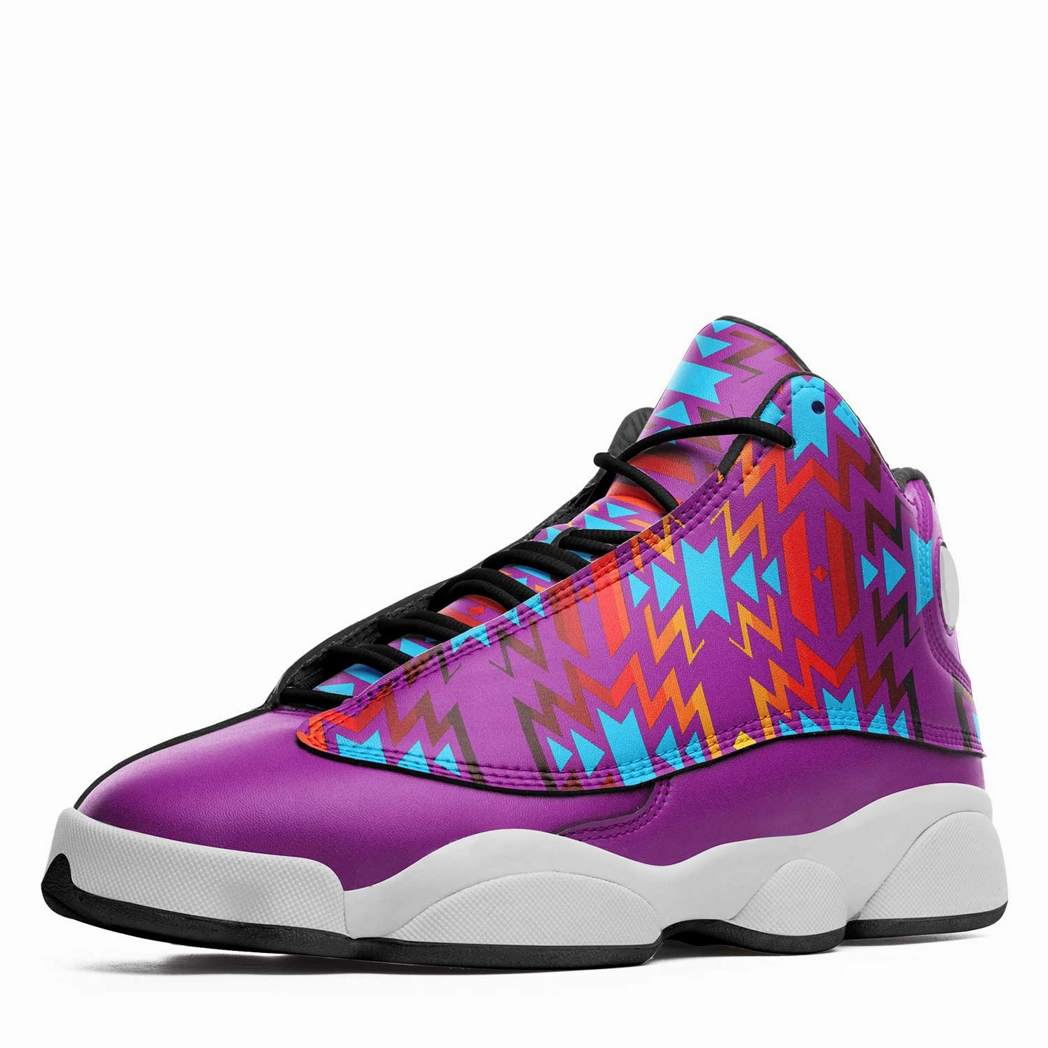 Fire Colors and Turquoise Purple Isstsokini Super Cool Basketball Shoes