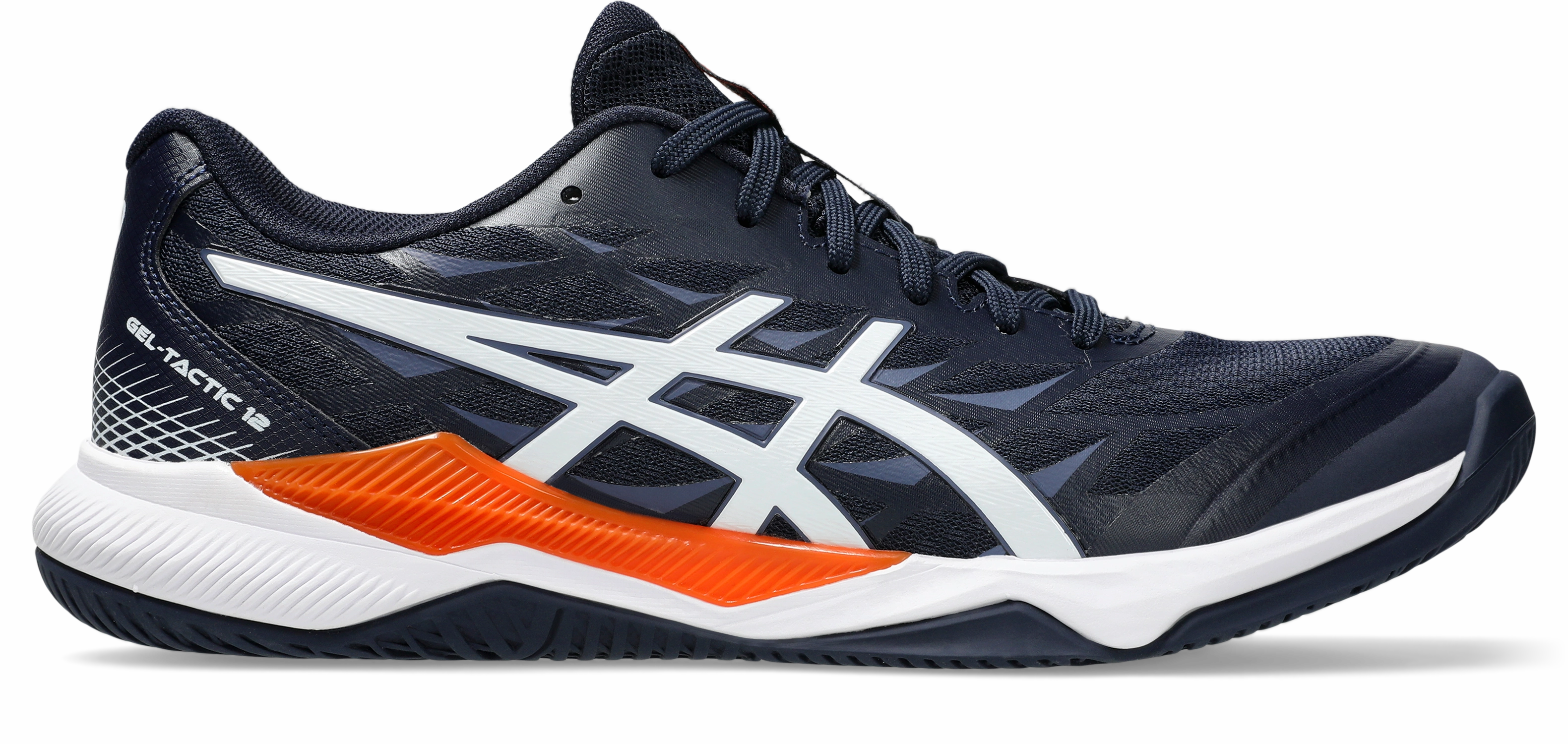 Pro Badminton Shoes Asics Men's Gel Tactic 12 Indoor Court Shoe - Midnight/White