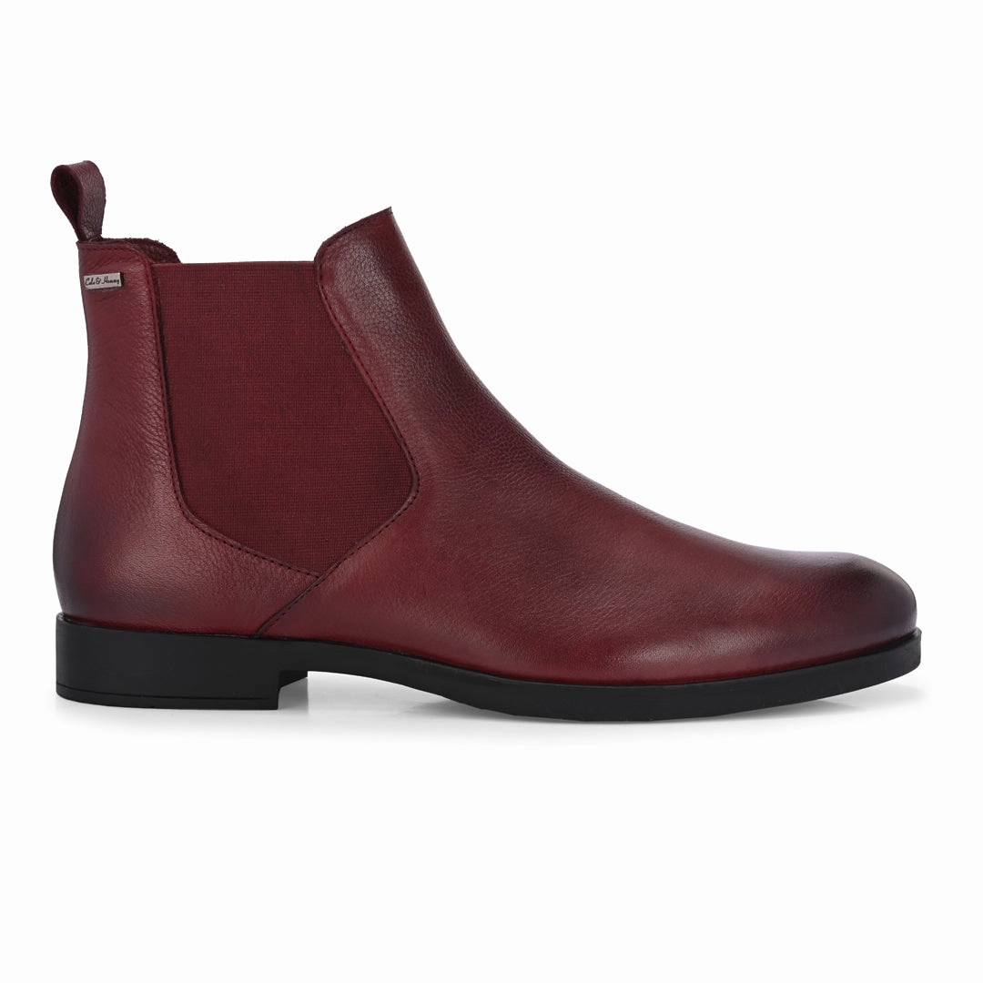 Trending Chelsea Boots Premium Leather Burgundy Chelsea Boots for Men