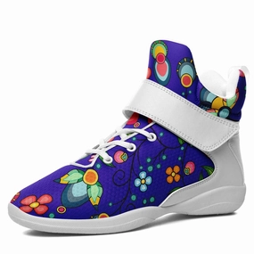 Cosmic Unity Basketball Shoes Review Floral Bounty Blue Ipottaa Basketball / Sport High Top Shoes - White Sole