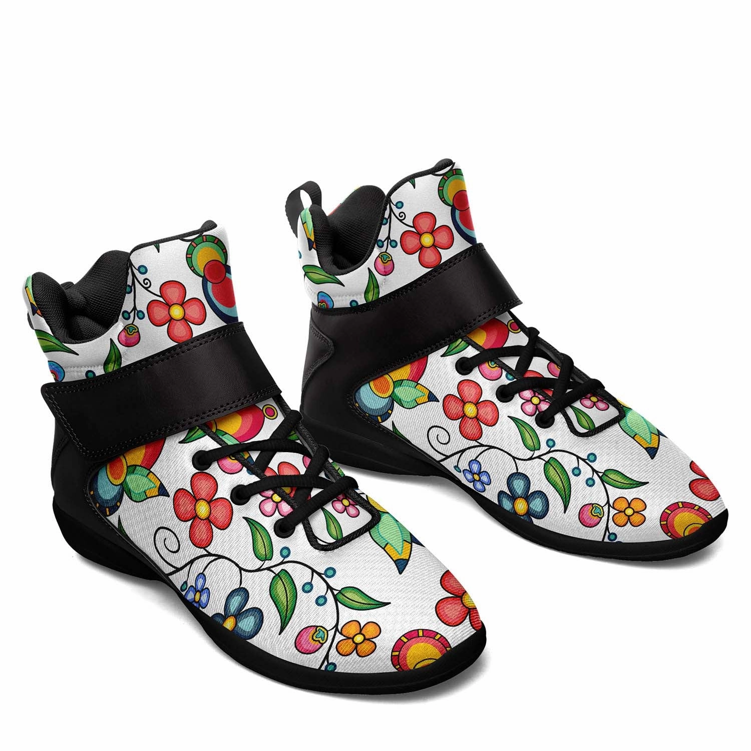 Best Basketball Shoes Under 100 Reddit Floral Bounty White Ipottaa Basketball / Sport High Top Shoes - Black Sole