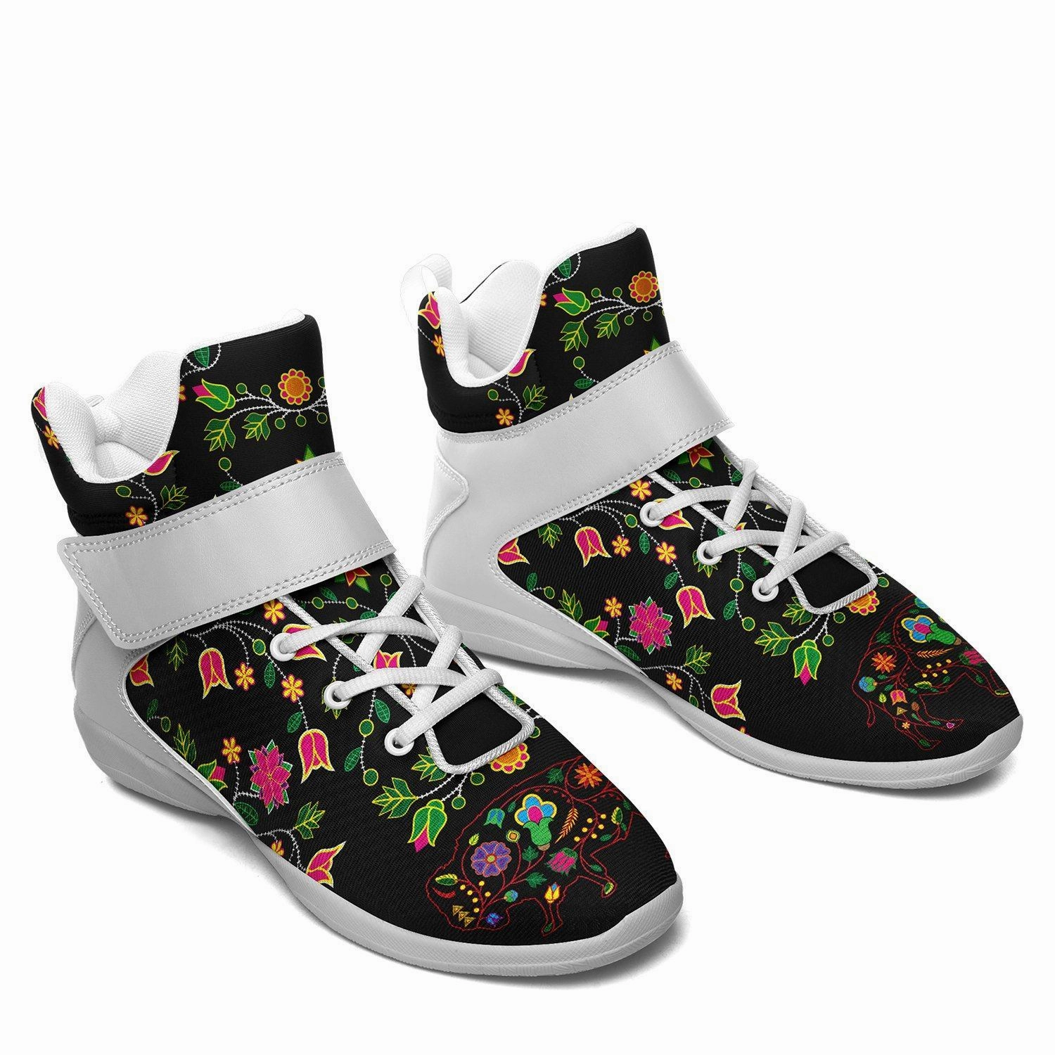 Basketball Shoes For Streetball Floral Buffalo Ipottaa Basketball / Sport High Top Shoes - White Sole