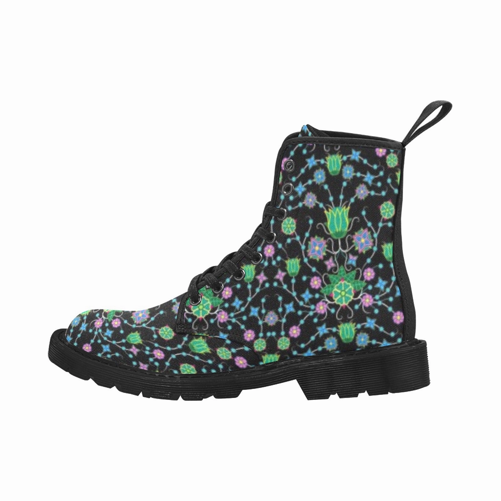 Floral Damask Garden Boots for Men (Black) Swedish M90 Combat Boots