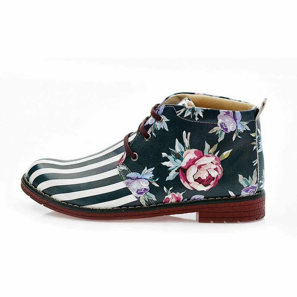 Flowers Ankle Boots NHP111 Vintage Suede Ankle Boots