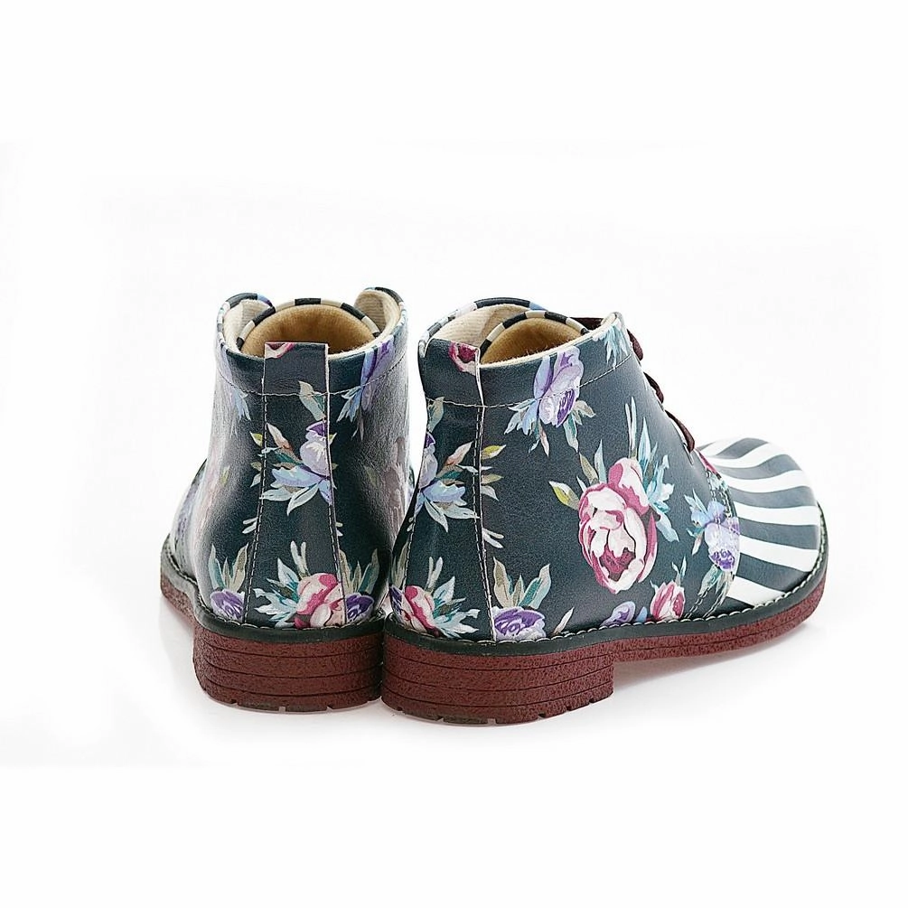Flowers Ankle Boots NHP111 Sloggers Waterproof Rain And Garden Ankle Boots