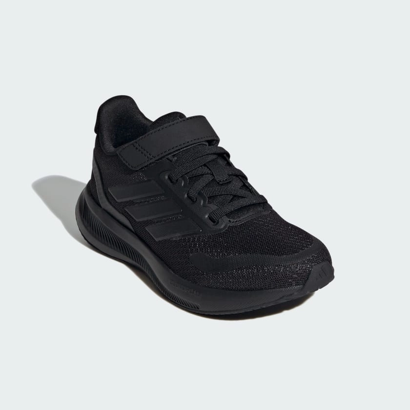 Adidas Kid's Runfalcon 5 Hook N' Loop Triple Black Running Soes Best Shoe For Running Marathon