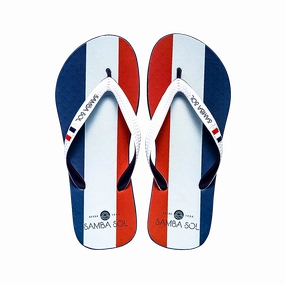 Samba Sol Men's Countries Collection Flip Flops - France Balenciaga Flip Flops