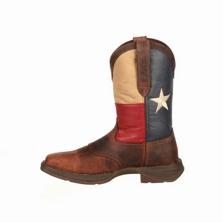 Best Vegan Work Boots DURANGO MENS PATRIOTIC TEXAS PULL-ON WESTERN BOOT DB4446