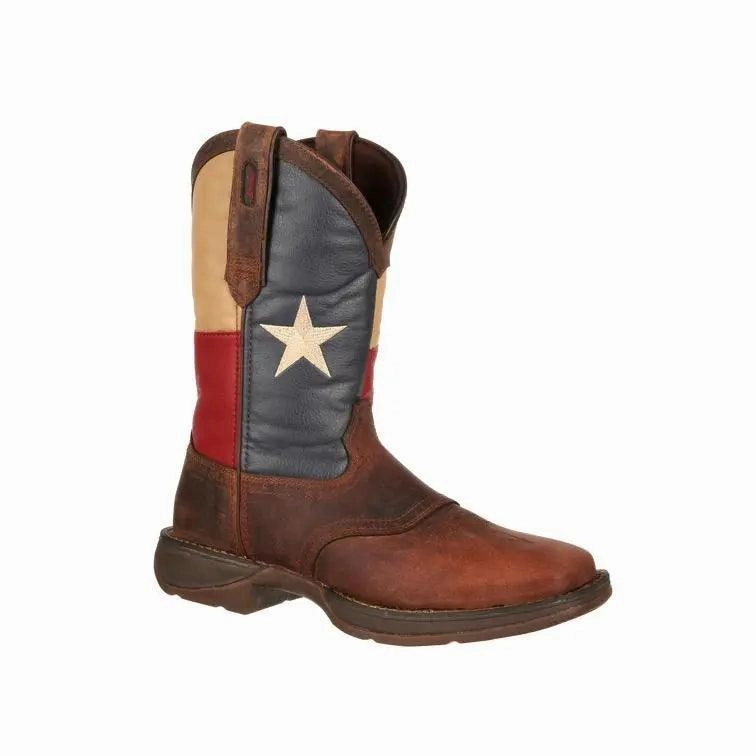 6 Inch Slip On Work Boots DURANGO MENS PATRIOTIC TEXAS PULL-ON WESTERN BOOT DB4446
