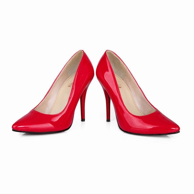 Fashion High Heels Pumps Woman Shoes Green Nude Red Blue Women's Heeled Shoes Party Office Wedding Shoes Ladies Large Size 44 47