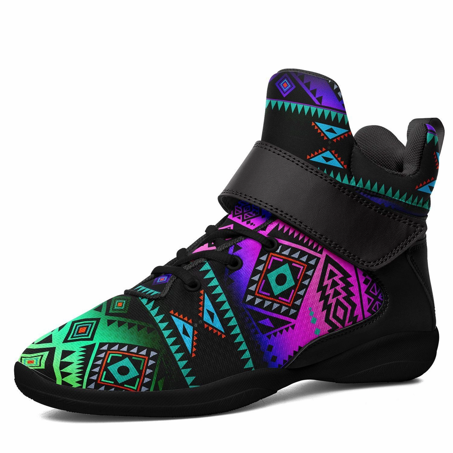 California Coast Sunrise Ipottaa Basketball / Sport High Top Shoes - Black Sole Basketball Shoes Good Grip