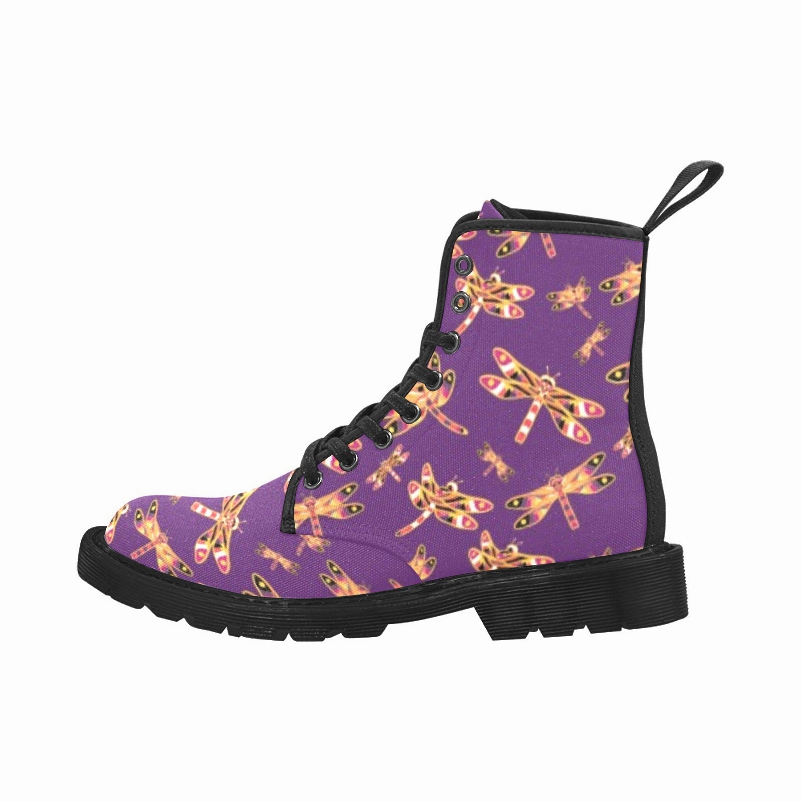 Combat Boots Amazon Gathering Yellow Purple Boots for Men (Black)