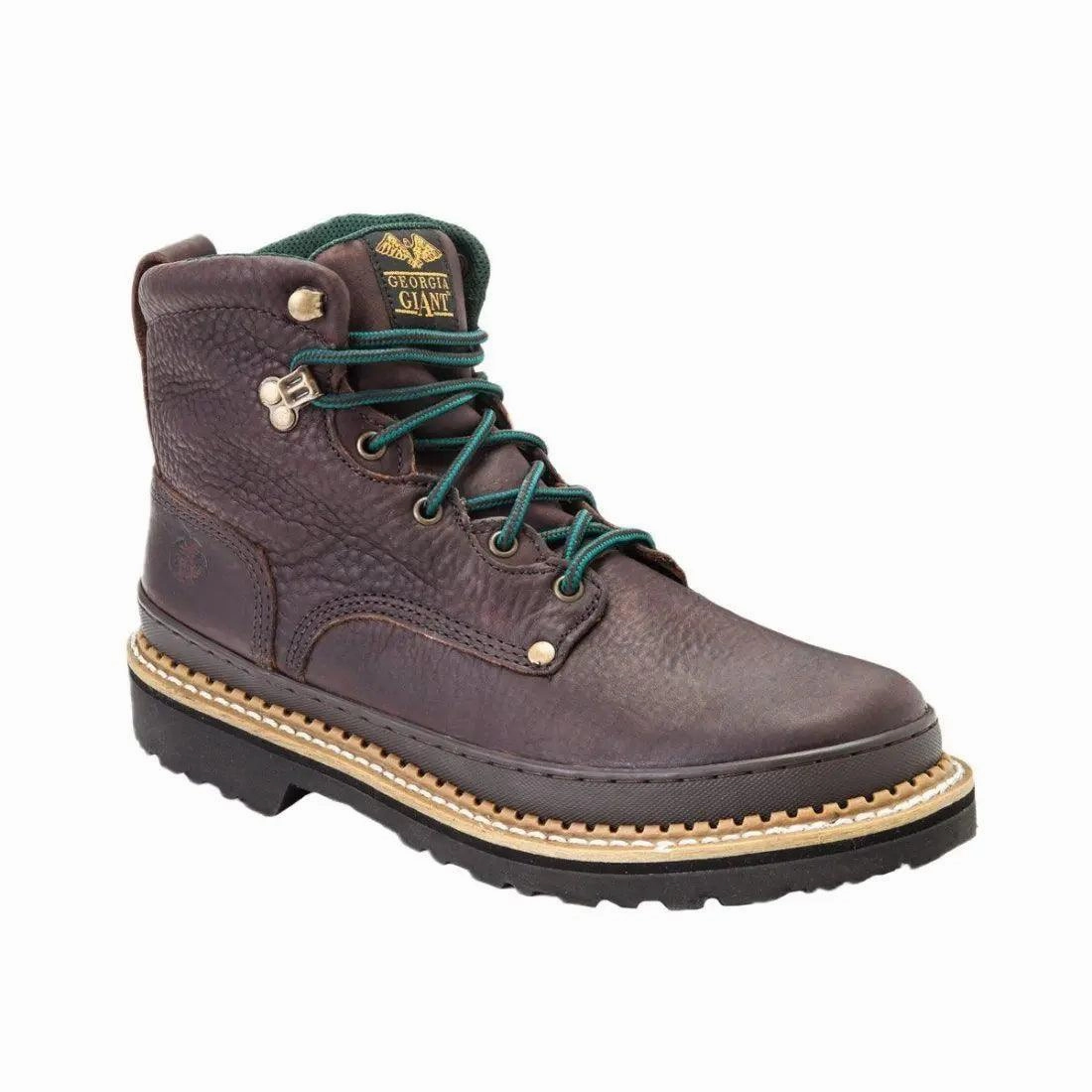 Georgia Giant 6-Inch Brown Leather Work Boots G6274 Black Friday Sales Work Boots