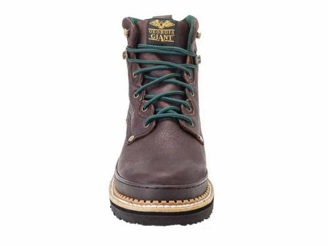 Square Work Boots Georgia Giant 6-Inch Brown Leather Work Boots G6274