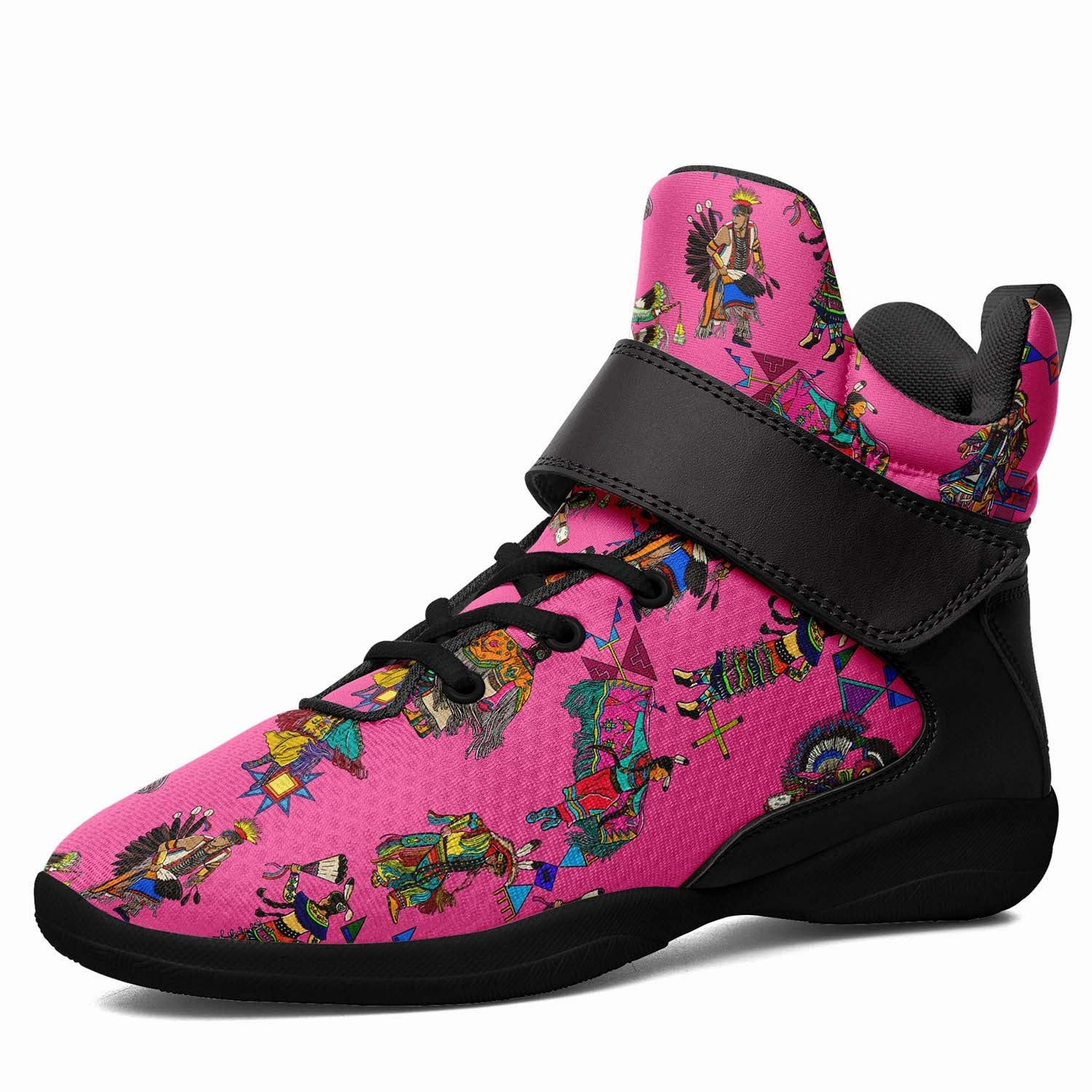 Grand Entry Dancer Pink Ipottaa Basketball / Sport High Top Shoes - Black Sole Devin Booker Basketball Shoes