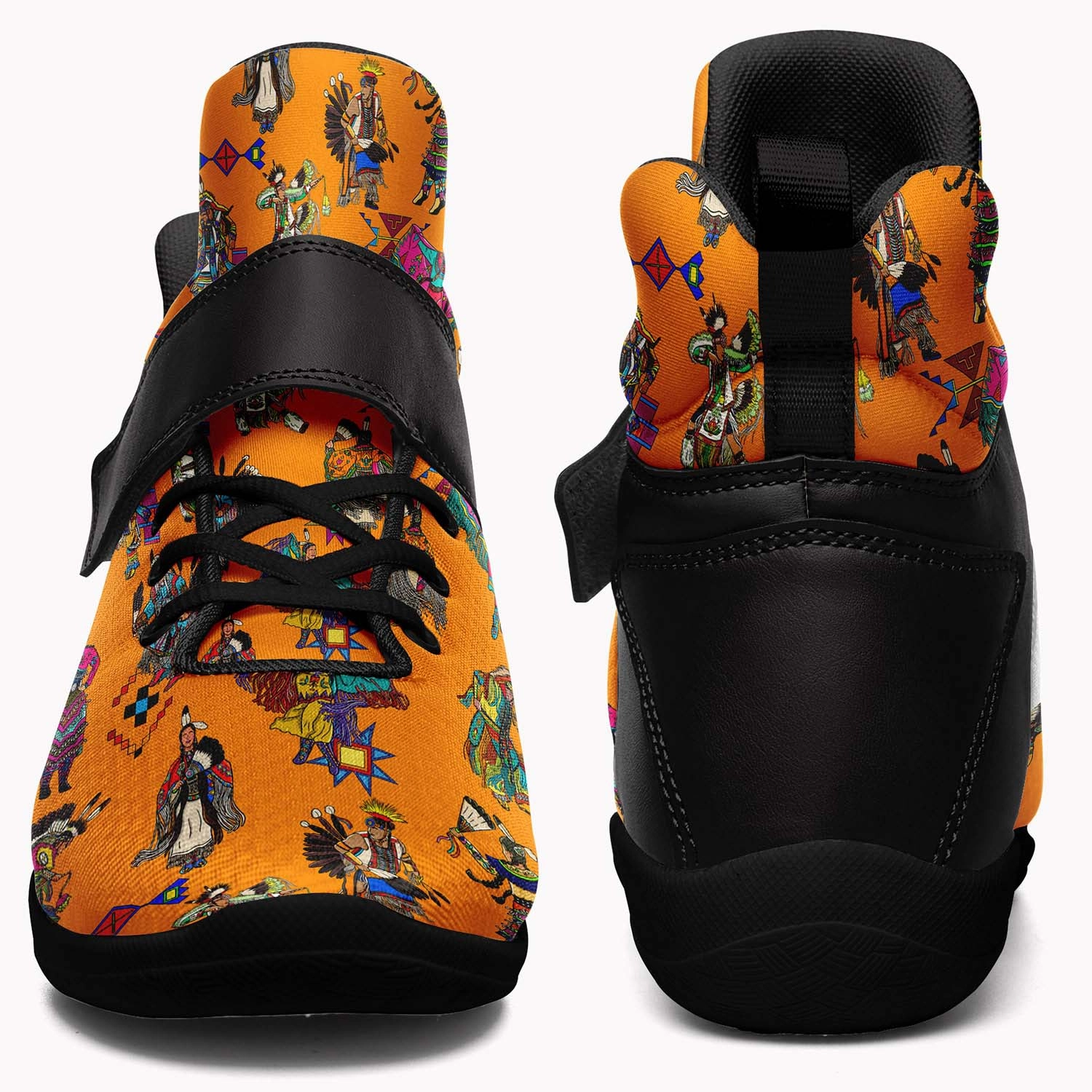 Grand Entry Dancers Orange Ipottaa Basketball / Sport High Top Shoes - Black Sole Kd 17 Basketball Shoes