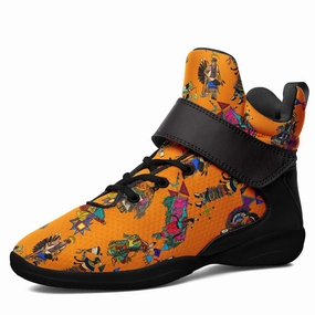 Team Basketball 2017 Grand Entry Dancers Orange Ipottaa Basketball / Sport High Top Shoes - Black Sole