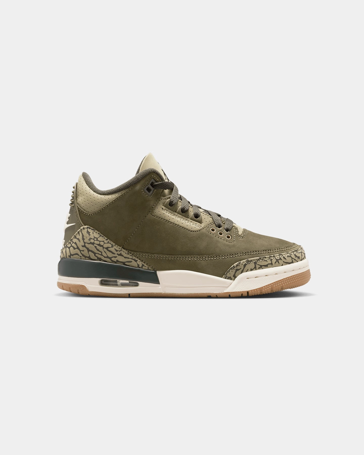 Jordan Kids' Air Jordan 3 Retro (GS) Medium Olive Mary Jane Walking Shoes
