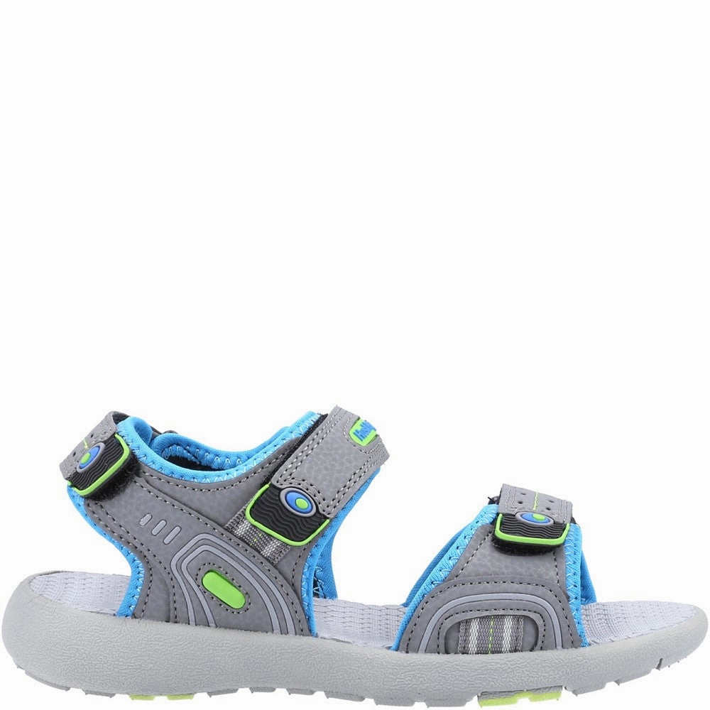 Grey Mario Quarter Strap Junior Sandals Shoe For Walking