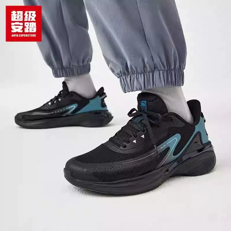 ANTA Men Running Shoes 112515566U-1 -Basic Black/Asphalt Blue/Silver (Kasut Larian Lelaki) Burton Moto Snow Boots