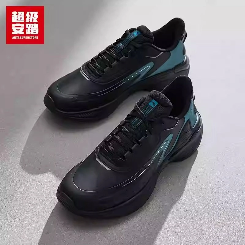 ANTA Men Running Shoes 112515566U-1 -Basic Black/Asphalt Blue/Silver (Kasut Larian Lelaki) Isabel Marant Zimlee Snow Boots