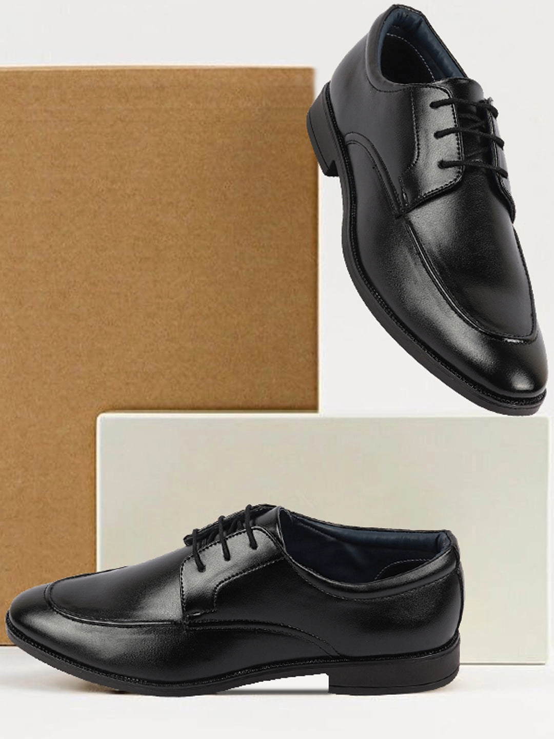 Work Boots Near Me Men Black Formal Office Comfort Lace-Up Derby Shoes