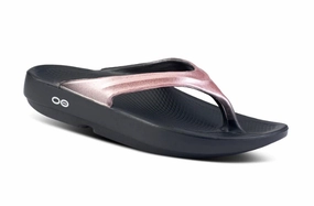 Flip Flop Electronic Circuit 1401 - OOFOS OOlala Luxe - Rose Sparkle