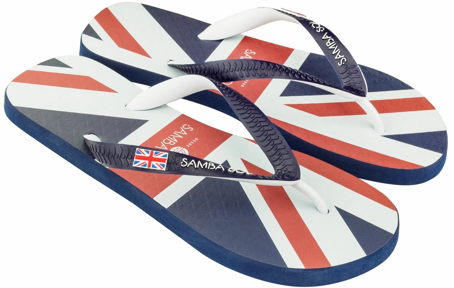 Samba Sol Men's Countries Collection Flip Flops - England Indestructible Flip Flops