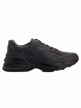 Gucci GG Print Rhyton Low Top Sneakers Black Sneakers 1992