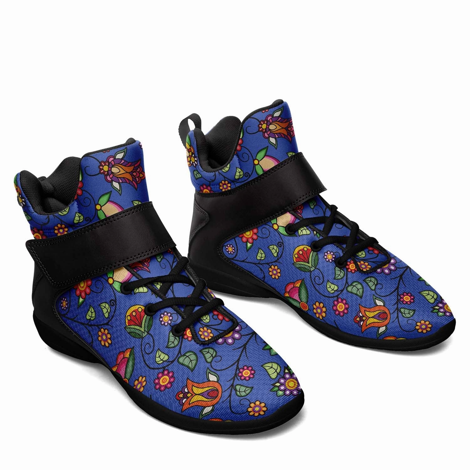 Basketball Shoes Latest Release Heartbeat Petals Blue Ipottaa Basketball / Sport High Top Shoes - Black Sole