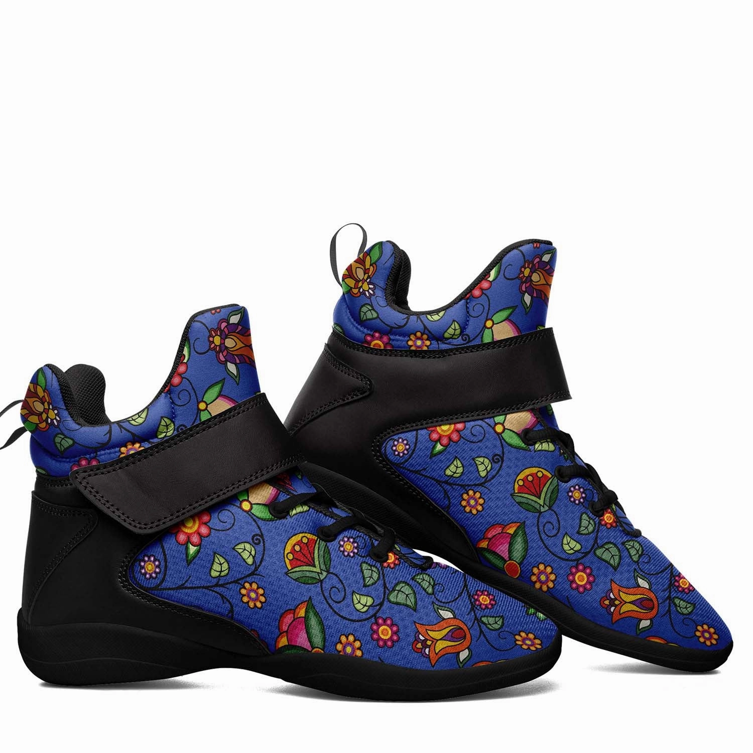 Heartbeat Petals Blue Ipottaa Basketball / Sport High Top Shoes - Black Sole Kids' Preschool Jordan 4 Retro Basketball Shoes