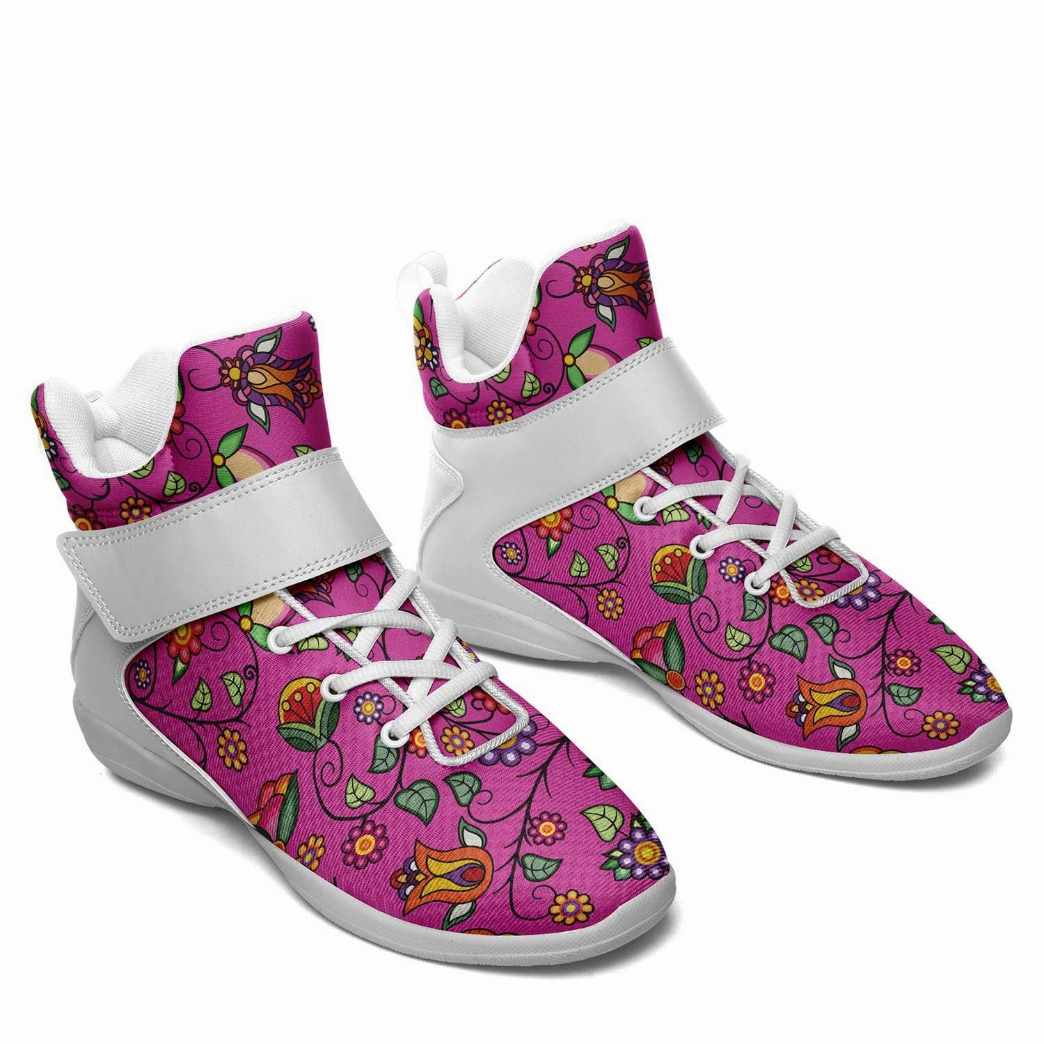 Heartbeat Petals Pink Ipottaa Basketball / Sport High Top Shoes - White Sole Dame Basketball Shoes
