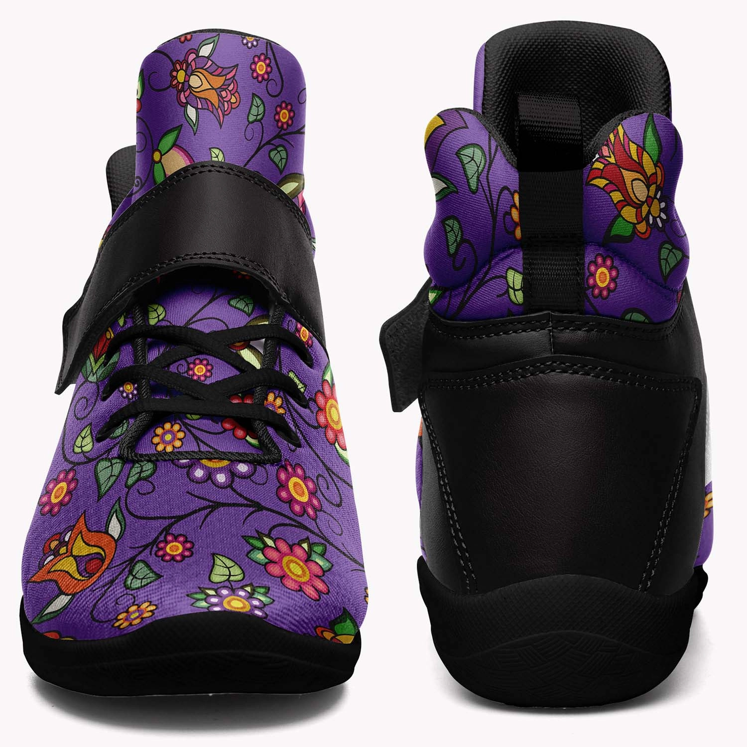 Heartbeat Petals Purple Ipottaa Basketball / Sport High Top Shoes - Black Sole Best Basketball 2013