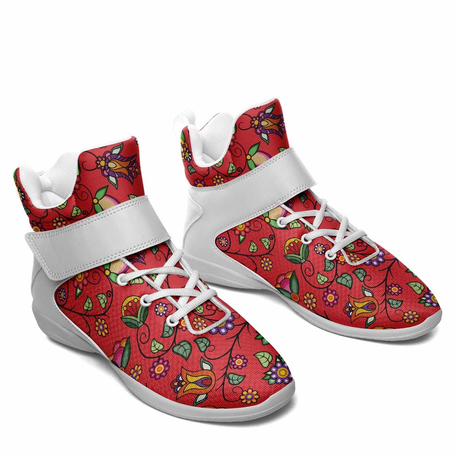 Pony Basketball Shoes Heartbeat Petals Red Ipottaa Basketball / Sport High Top Shoes - White Sole