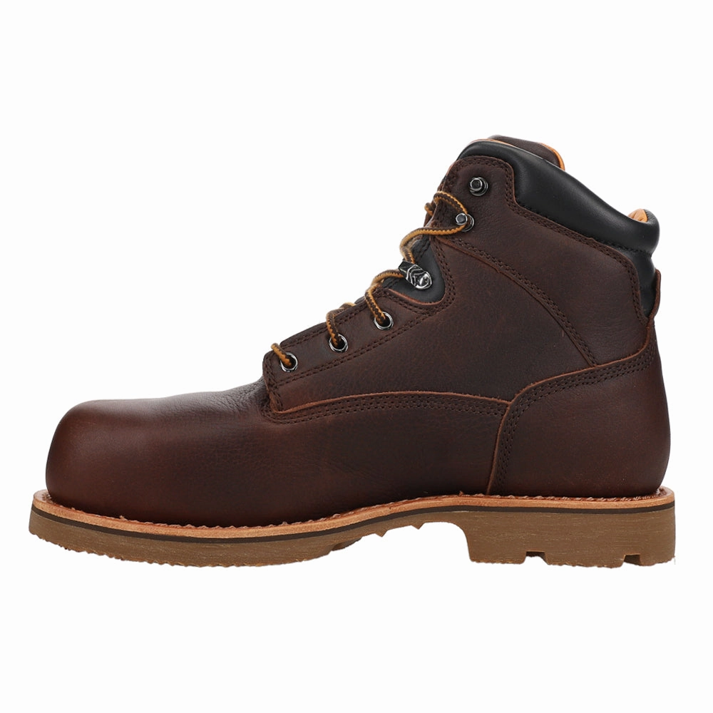 Durable Comfortable Work Boots Serious Plus 6 Inch Waterproof Composite Toe MetGuard Puncture Resisting Lace Up Work Boots