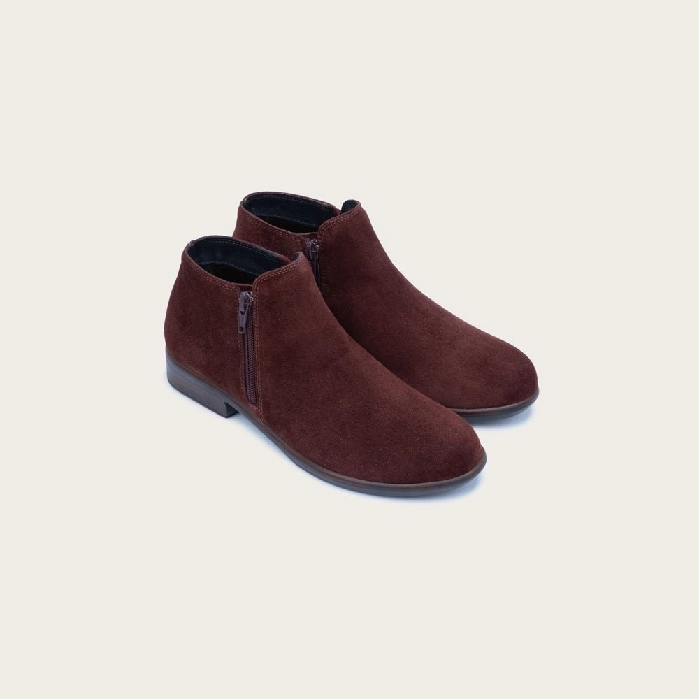 Helm | Suede | Cabernet Ankle Boots With Gems