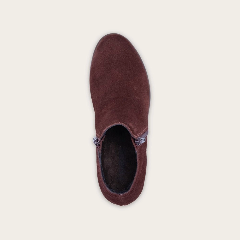 Open Walk Shearling Lined Ankle Boots Helm | Suede | Cabernet