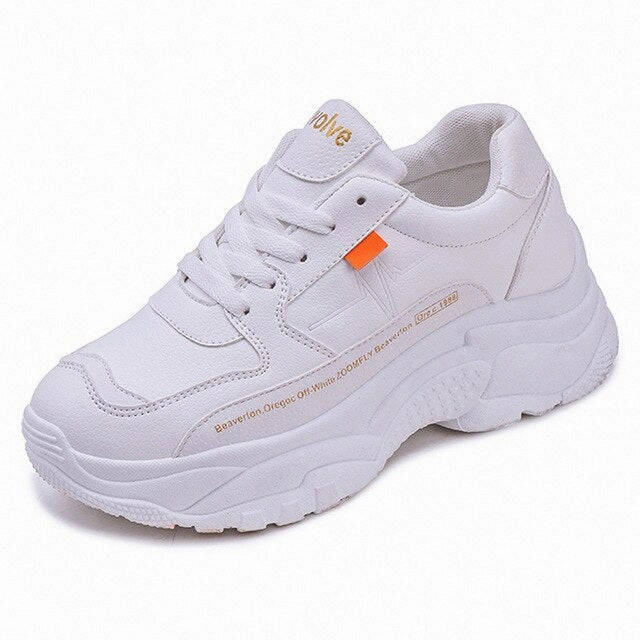 Hot White Sneakers Women Shoes Woman Vulcanized Shoes Platform Chunky Sneakers Casual Dad Shoes Sneakers Spring Female Flats Asics Lifestyle Sneakers